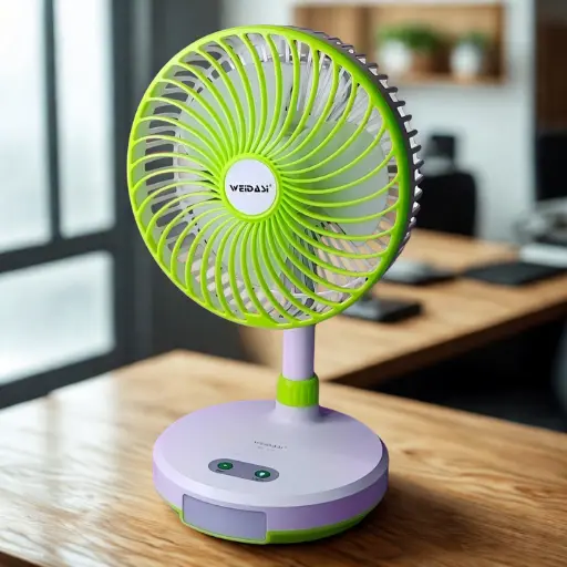 WEIDASI WD-219 Rechargeable Fan with LED light
