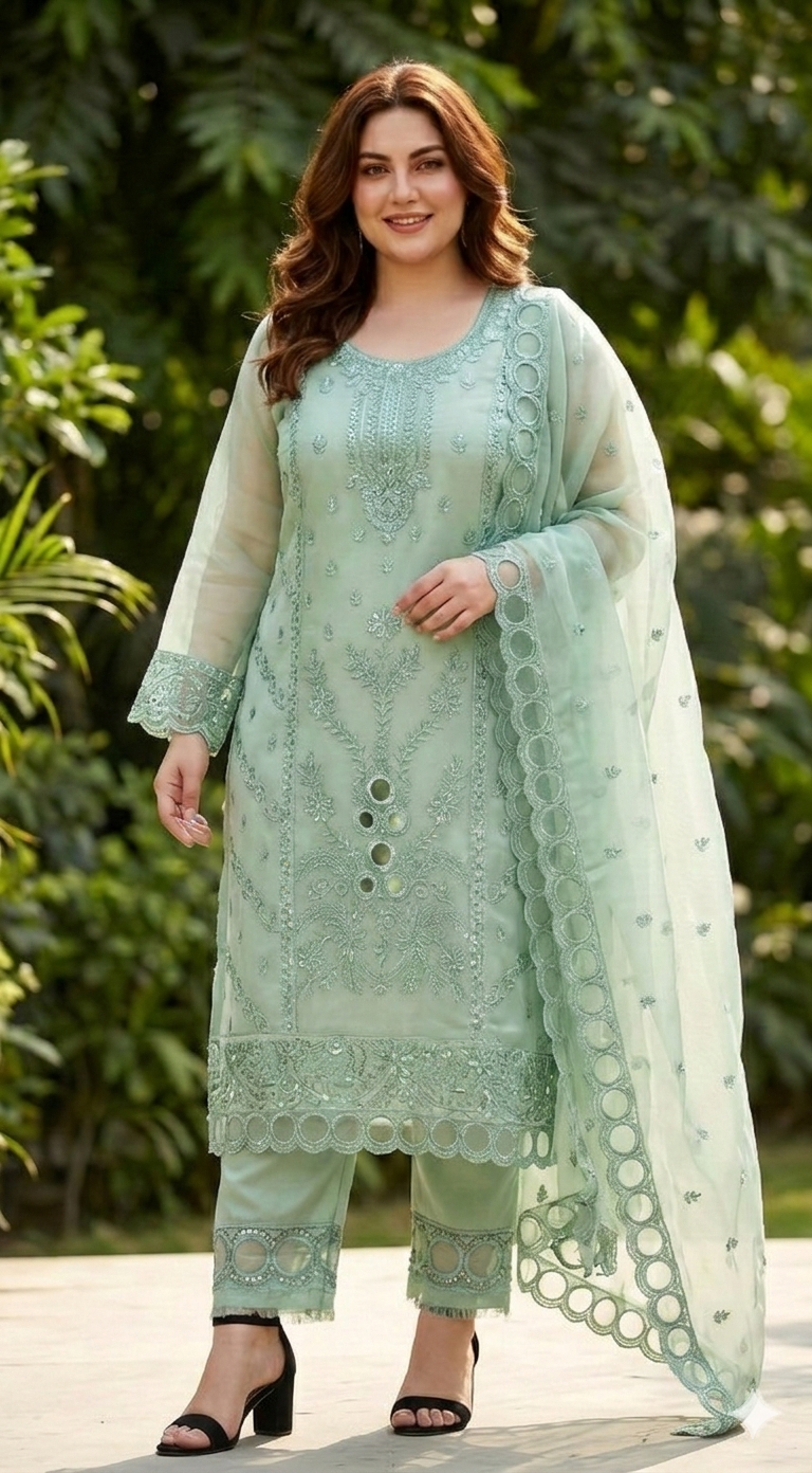Exclusive Embroidered Georgette Salwar Kameez Gorgeous