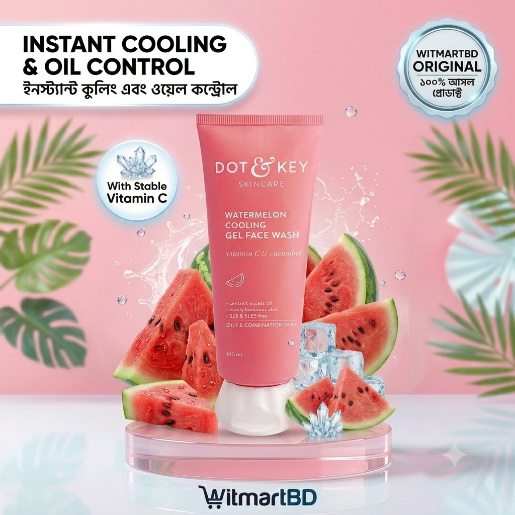 Dot & Key Watermelon Cooling Gel Face Wash with Vitamin C & Cucumber 100ml